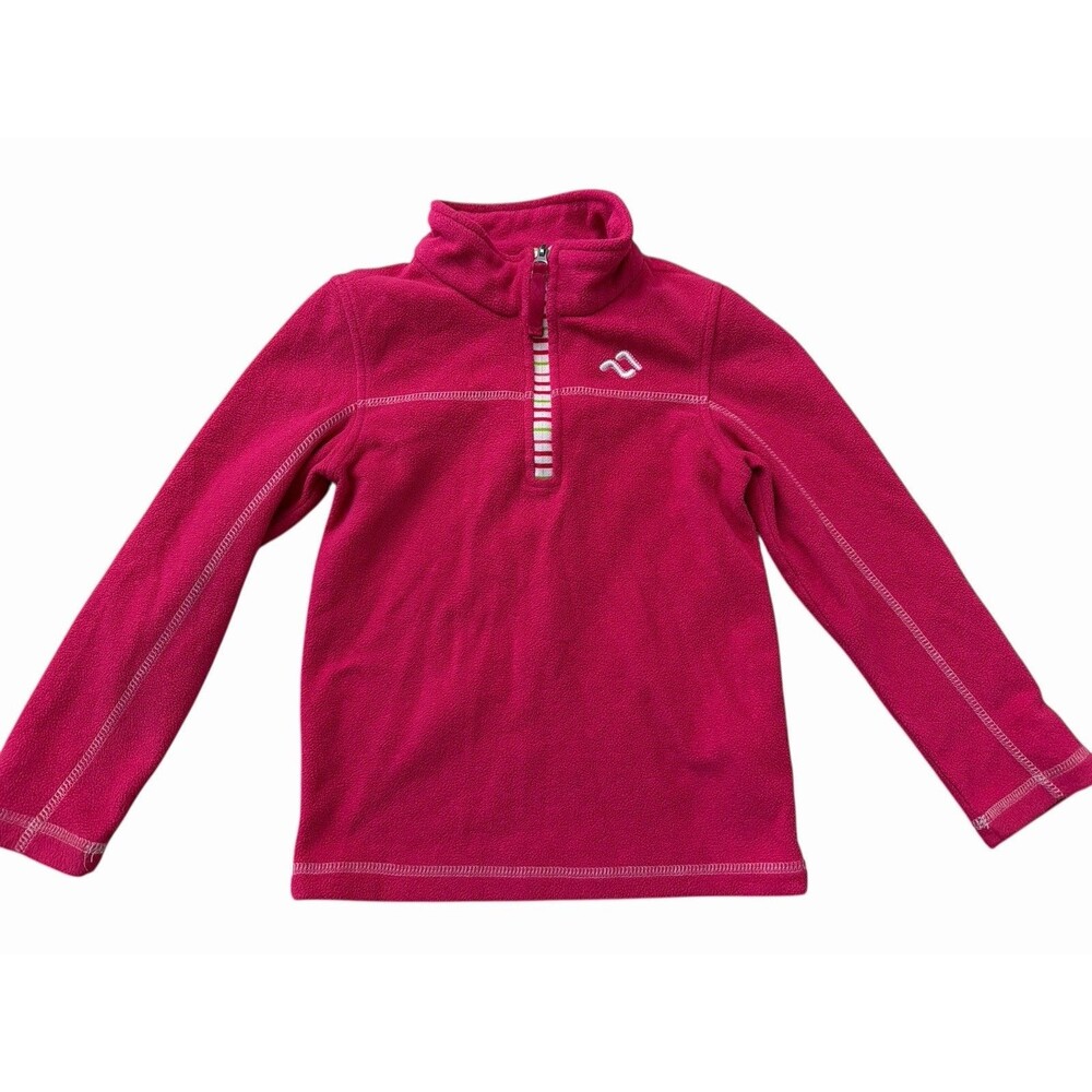 Jupa Girls‎ Pink Fleece Pullover Half Zip Sweater Size 6/7 Warm Winter